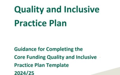 Guidance for completing the Core Funding Quality and Inclusive Practice Plan (QIPP) template 2024/2025